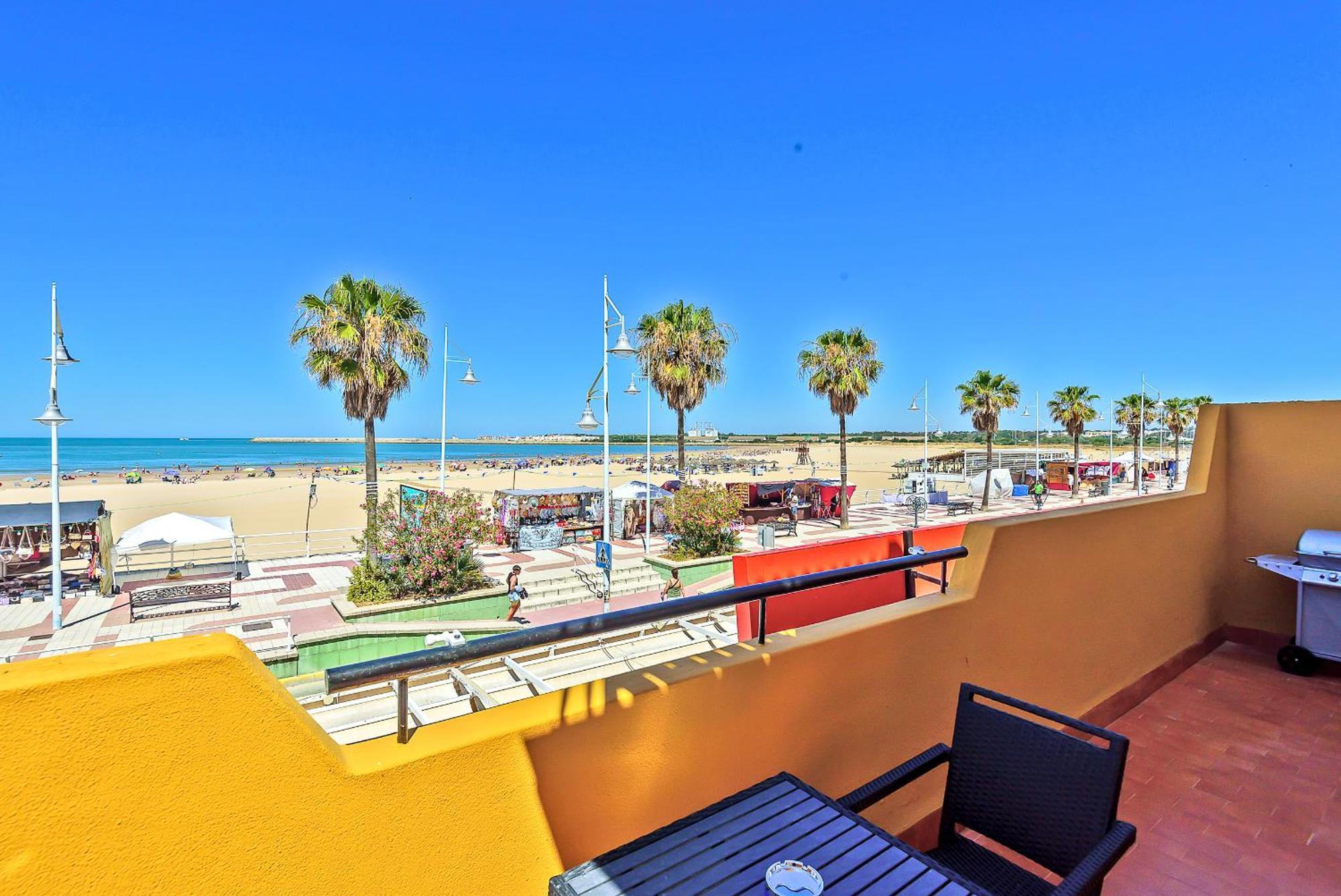 Beachfront Duplex 1ª Linea & Terraces Oceanfront El Puerto de Santa Maria Luaran gambar