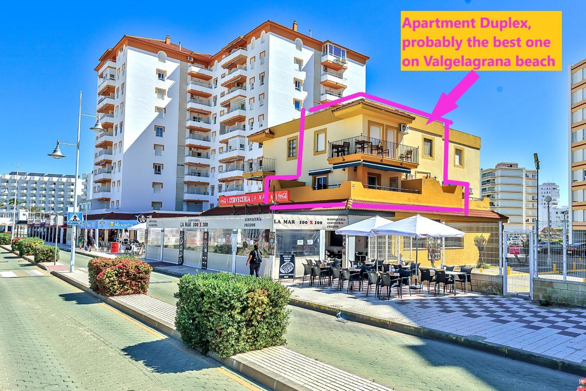 Beachfront Duplex 1ª Linea & Terraces Oceanfront El Puerto de Santa Maria Luaran gambar