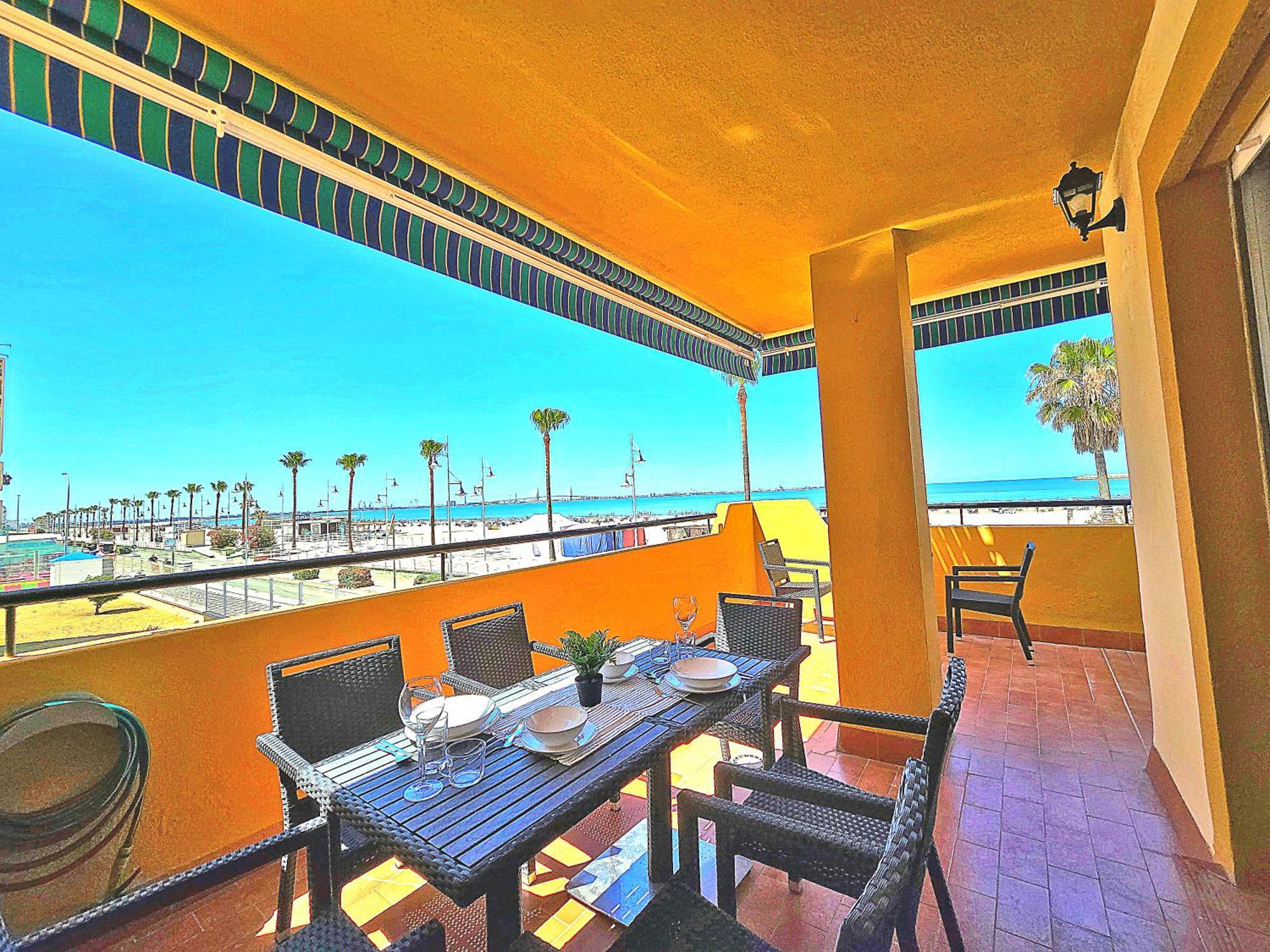 Beachfront Duplex 1ª Linea & Terraces Oceanfront El Puerto de Santa Maria Luaran gambar